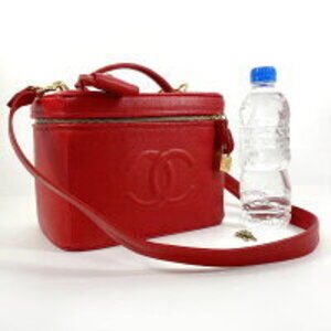 Chanel Bag Red Caviar Coco Leather Vanity Matte Mark